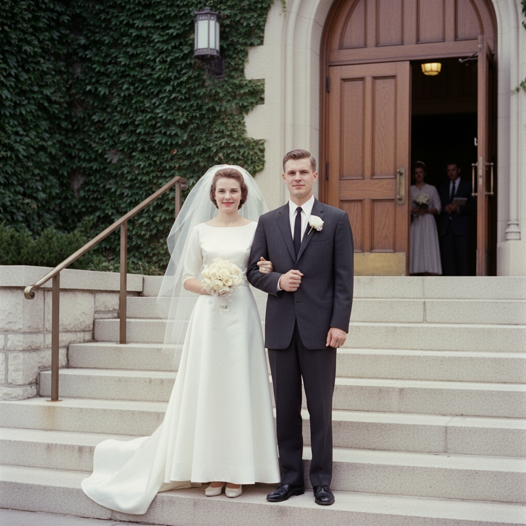 Eleanor at her wedding, 1959