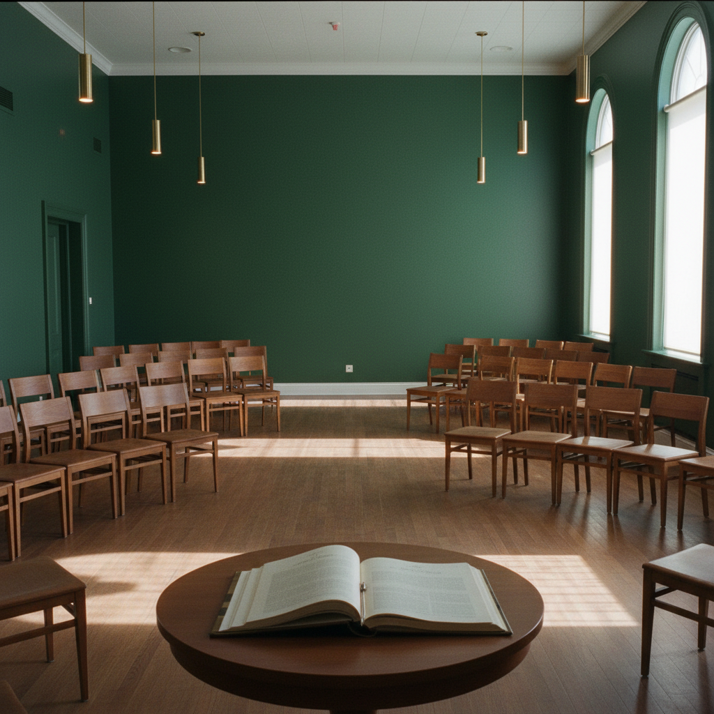 A quiet visitation room at the chapel
